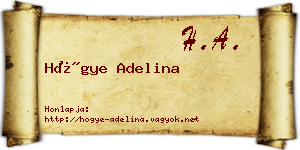 Hőgye Adelina névjegykártya
